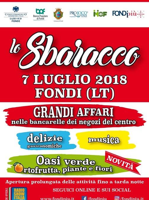 SBARACCO 2018 FONDI

Noi ci saremo e TU?

-19 

 #WellnessSuite
 #GrandiAffari
 …