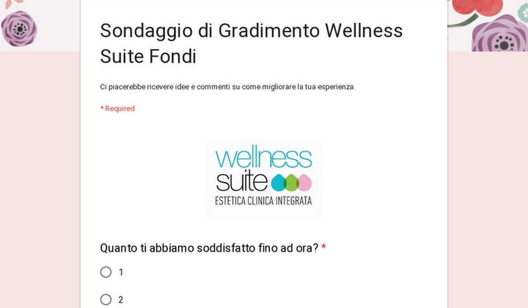 Sondaggio di Gradimento Wellness Suite Fondi