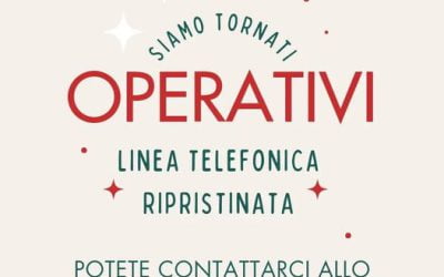 Siamo tornati operativi, il problema alla linea telefonica fissa è stato risolto…