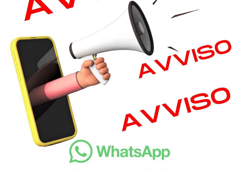 AVVISO IMPORTANTE 
Il nostro WhatsApp aziendale è momentaneamente bloccato.
Per…